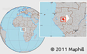 Gray Location Map of Offoue-Onoye (Iboundji), highlighted parent region