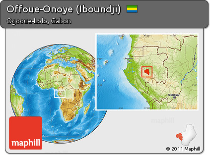 Physical Location Map of Offoue-Onoye (Iboundji)