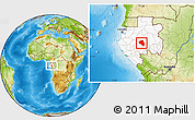 Physical Location Map of Offoue-Onoye (Iboundji), highlighted country