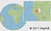 Savanna Style Location Map of Offoue-Onoye (Iboundji), highlighted parent region