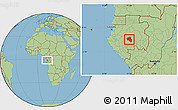 Savanna Style Location Map of Offoue-Onoye (Iboundji)
