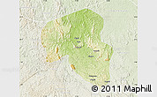 Physical Map of Offoue-Onoye (Iboundji), lighten