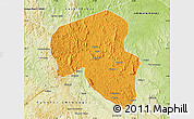 Political Map of Offoue-Onoye (Iboundji), physical outside