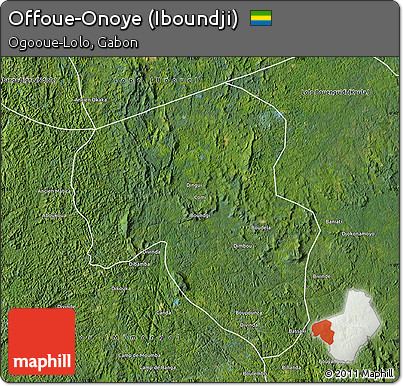 Satellite Map of Offoue-Onoye (Iboundji)