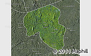 Satellite Map of Offoue-Onoye (Iboundji), semi-desaturated