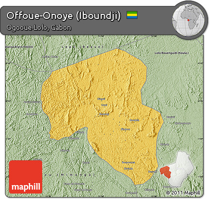 Savanna Style Map of Offoue-Onoye (Iboundji)