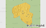 Savanna Style Map of Offoue-Onoye (Iboundji), single color outside