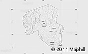 Silver Style Map of Offoue-Onoye (Iboundji), single color outside