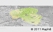 Physical Panoramic Map of Offoue-Onoye (Iboundji), desaturated
