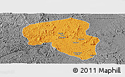 Political Panoramic Map of Offoue-Onoye (Iboundji), desaturated