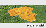 Political Panoramic Map of Offoue-Onoye (Iboundji), satellite outside