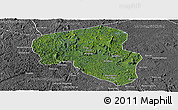 Satellite Panoramic Map of Offoue-Onoye (Iboundji), desaturated
