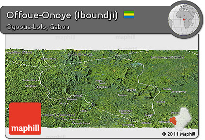 Satellite Panoramic Map of Offoue-Onoye (Iboundji)