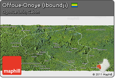 Satellite Panoramic Map of Offoue-Onoye (Iboundji)