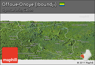 Satellite Panoramic Map of Offoue-Onoye (Iboundji)