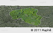 Satellite Panoramic Map of Offoue-Onoye (Iboundji), semi-desaturated