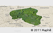 Satellite Panoramic Map of Offoue-Onoye (Iboundji), shaded relief outside