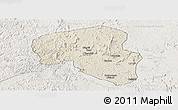 Shaded Relief Panoramic Map of Offoue-Onoye (Iboundji), lighten