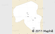 Classic Style Simple Map of Offoue-Onoye (Iboundji), single color outside