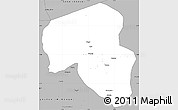 Gray Simple Map of Offoue-Onoye (Iboundji)