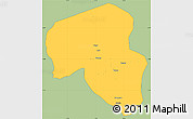 Savanna Style Simple Map of Offoue-Onoye (Iboundji), single color outside