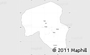 Silver Style Simple Map of Offoue-Onoye (Iboundji), single color outside