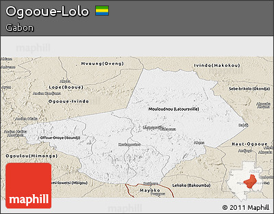 Classic Style Panoramic Map of Ogooue-Lolo