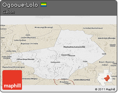 Classic Style Panoramic Map of Ogooue-Lolo