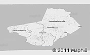 Gray Panoramic Map of Ogooue-Lolo, single color outside