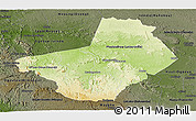 Physical Panoramic Map of Ogooue-Lolo, darken