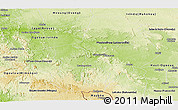 Physical Panoramic Map of Ogooue-Lolo