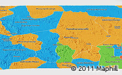 Political Panoramic Map of Ogooue-Lolo