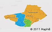 Political Panoramic Map of Ogooue-Lolo, single color outside