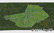 Satellite Panoramic Map of Ogooue-Lolo, darken