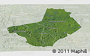Satellite Panoramic Map of Ogooue-Lolo, lighten