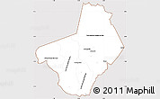 Classic Style Simple Map of Ogooue-Lolo, cropped outside