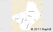Classic Style Simple Map of Ogooue-Lolo, single color outside