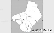 Gray Simple Map of Ogooue-Lolo, single color outside