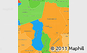 Political Simple Map of Ogooue-Lolo, political shades outside