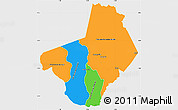 Political Simple Map of Ogooue-Lolo, single color outside