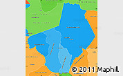 Political Shades Simple Map of Ogooue-Lolo