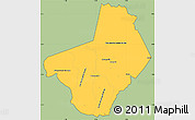 Savanna Style Simple Map of Ogooue-Lolo, cropped outside