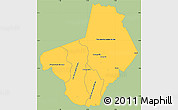 Savanna Style Simple Map of Ogooue-Lolo, single color outside