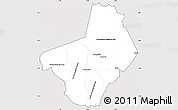 Silver Style Simple Map of Ogooue-Lolo, cropped outside