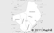 Silver Style Simple Map of Ogooue-Lolo