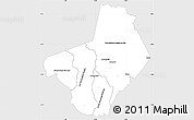 Silver Style Simple Map of Ogooue-Lolo, single color outside