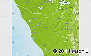 Physical Map of Etinboue (Omboue)