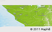 Physical Panoramic Map of Etinboue (Omboue)