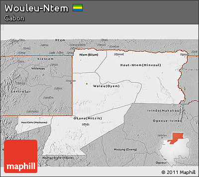 Gray 3D Map of Wouleu-Ntem