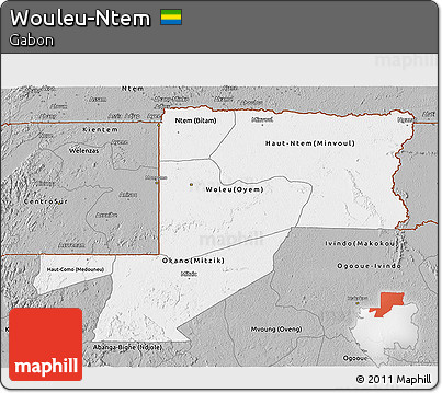 Gray 3D Map of Wouleu-Ntem